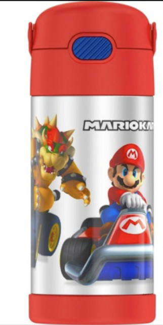 Mario Kart 12 oz Red Stainless Steel Thermos Vacuum Insulate