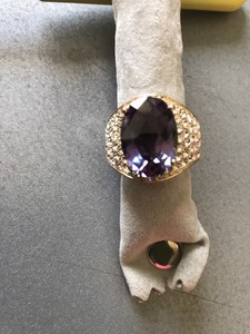 Bague Fantaisie Femme En Argent Rhodie Et Pierres De Synthese Unitaille Ebay