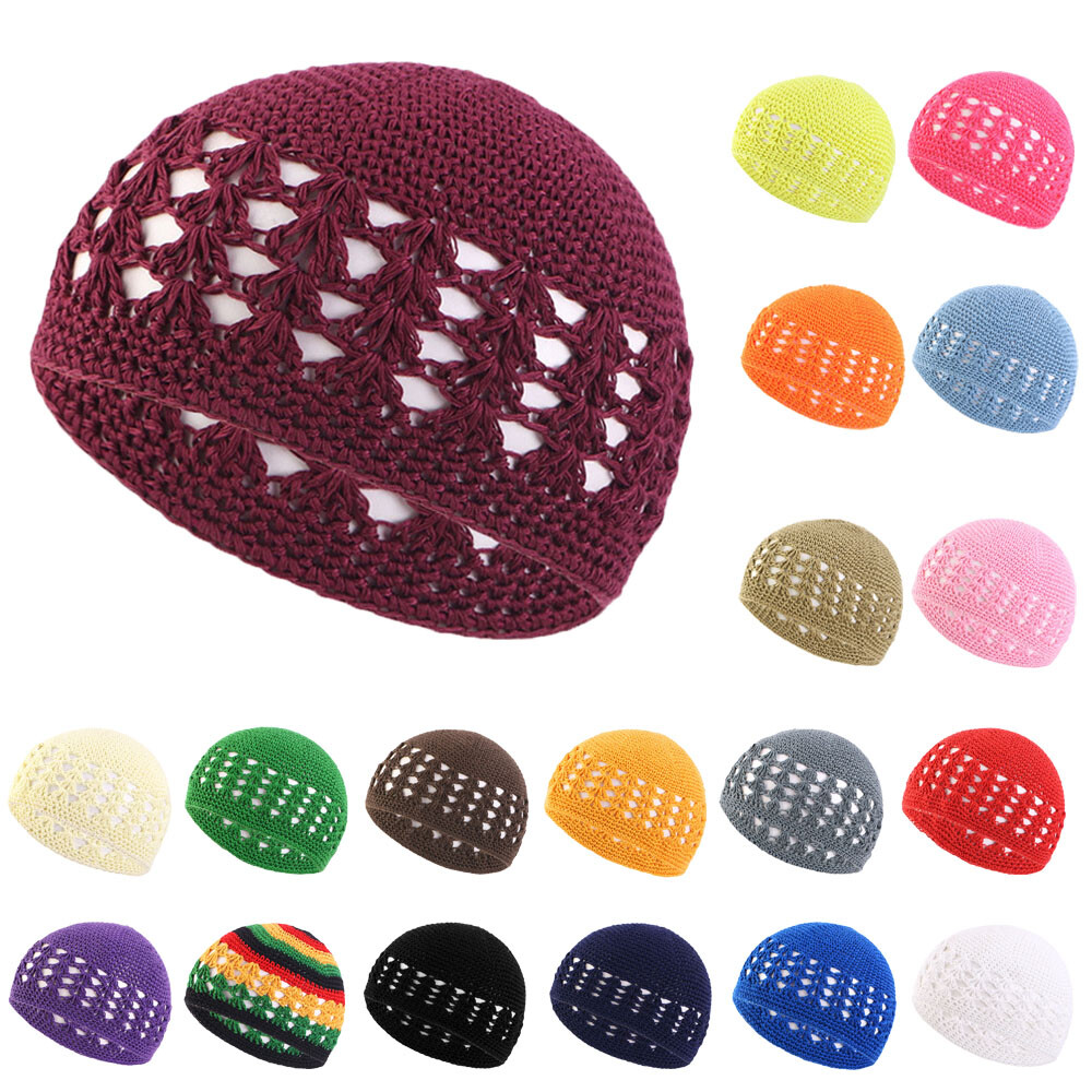 Women Crochet Turban Hair Net Bonnet Hat Hijab Snood Wrap Headwear