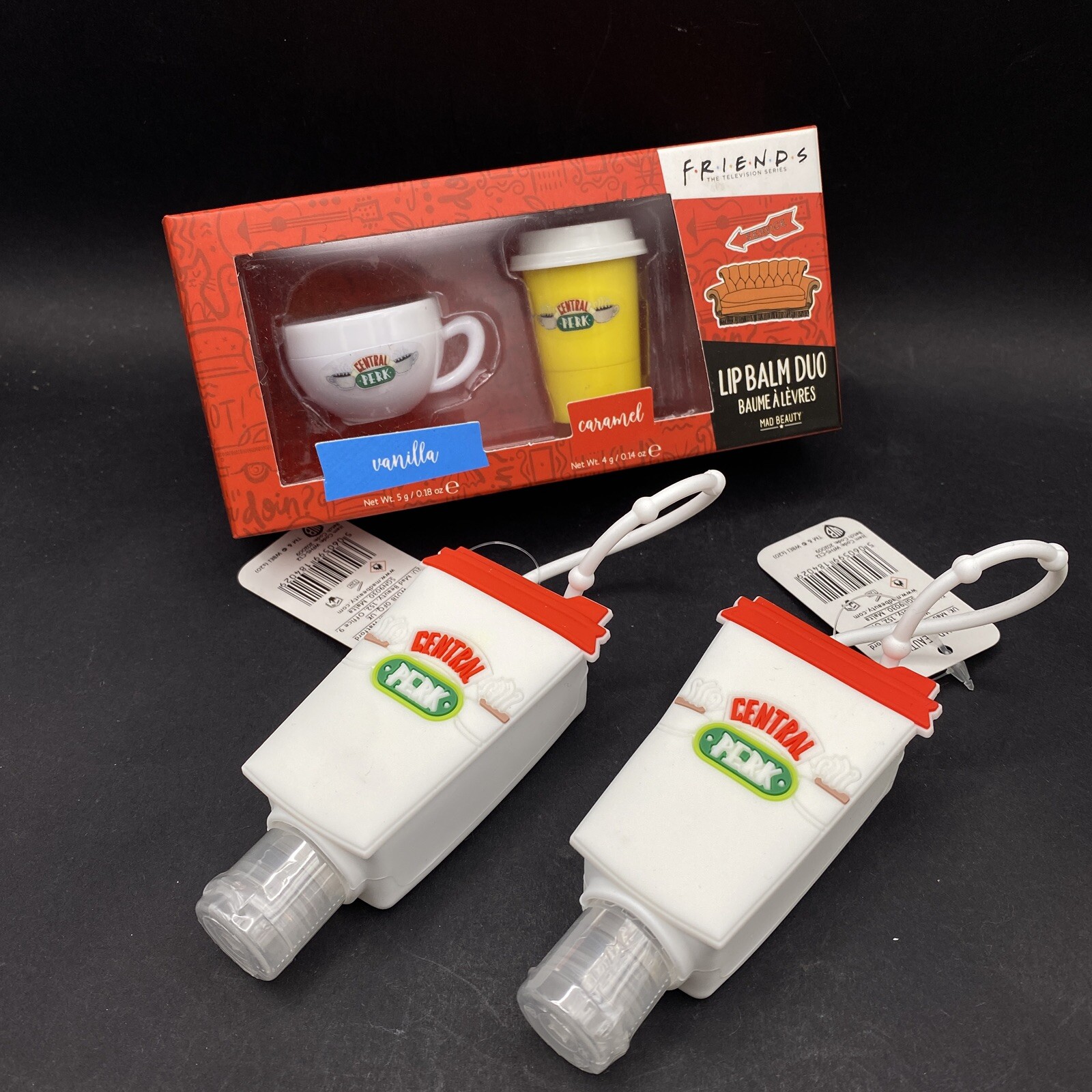 FRIENDS CENTRAL PERK Lip Balm & Hand Gel Official Fan Gift NEW PRODUCT x 3