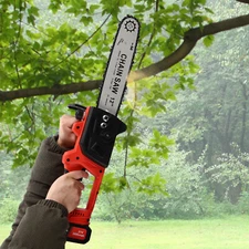 12 Inch Electric Chainsaw Portable Handheld Cordless Chainsaw w/ Battery&Charger