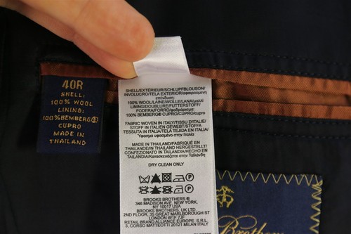 Brooks Brothers 1818 Madison Navy/Gold Windowpane 2Btn Wool Sportcoat Blazer 40R - 第 10/10 張圖片