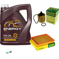 MANN-FILTER Inspektionspaket Mannol 5L Energy 5W-30 FüR Toyota Auris 1.8 Hybrid