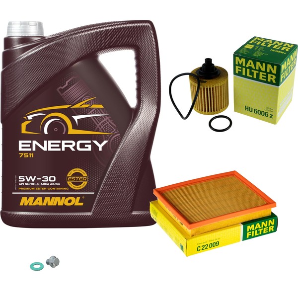 MANN-FILTER Inspektionspaket Mannol 5L Energy 5W-30 FüR Toyota Auris 1.8 Hybrid-image