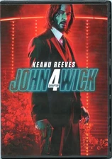 John Wick Chapter 4 [DVD] 2023, Keanu Reeves, Laurence Fishburne - NEW!