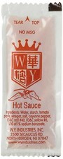 HOT SAUCE INDIVIDUAL PACKETS , WY BRAND CHINE...
