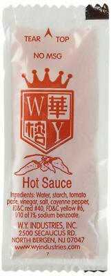 HOT SAUCE INDIVIDUAL PACKETS , WY BRAND CHINESE HOT  SAUCE