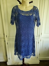 Ralph Lauren Royal Blue Lace Sheath Dress PM NWT