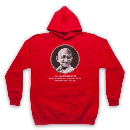 DETERMINED SPIRITS INOFFIZIELLER MAHATMA GANDHI GESCHICHTE ERWACHSENE UNISEX KAPUZENPULLOVER