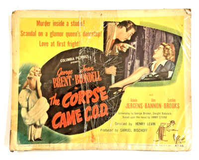 The Corpse Came C.O.D. 1947 Poster Theater Lobby Card George Brent