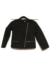 Youth Girls Gap Kids Quilted Moto Jacket Asymmetrical Zip Sz MD EUC