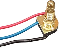 3-Way, 4 Position, 2 Circuit Rotary Switch with Removable Knob