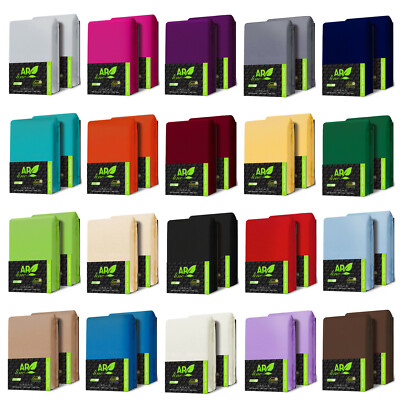 DOPPELPACK JERSEY Spannbettlaken Spannbetttuch Kissenbezüge Kissenbezug Baumwoll