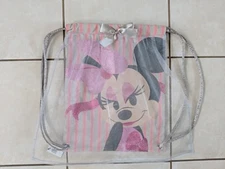 DISNEY PARKS MINNIE MOUSE DRAWSTRING CINCH BAG