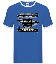 Chester Graduate - Mens Ringer - Graduation University Uni Student Grad