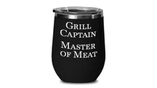 Grill Master Wine Tumbler Gifts Grilling Master of Meat Lovers Gift for I Do BBQ