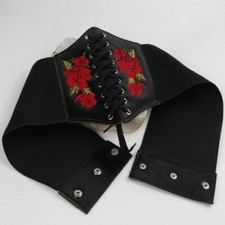 Donna Vintage Corsetto Rivetto Decorato Cintura Bandaged Elastico