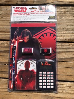 NIB Star Wars 7 Piece Calculator Set