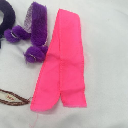 Bundle Of 4 Barbie Scarves Stole Scarf Purple Pink Earth Tone ZX7 - Picture 4 of 5