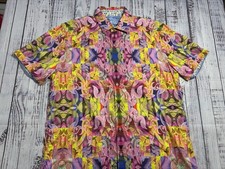 Men  s Robert Graham Shirt Sz M Rare Print Short Sleeve Classic Fit 1144