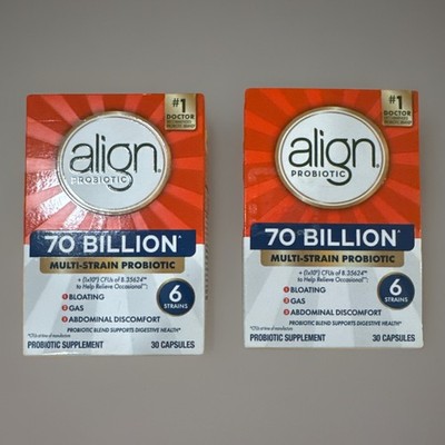 2~ALIGN PROBIOTIC 70 BILLION MULTI DIGESTIVE GUT SUPPLEMENT 30X2 60 CAPSULE
