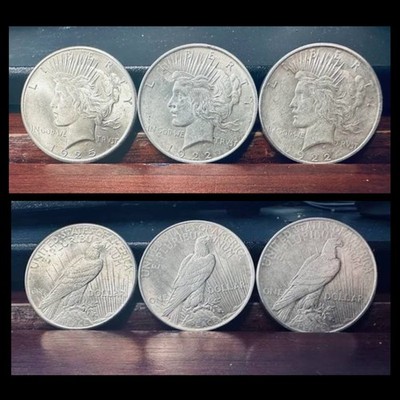 Three Peace Dollars