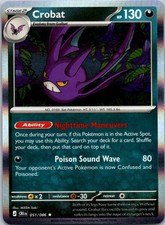 Crobat 051/086 Rare Chaos Rising Pokemon Holo Near Mint