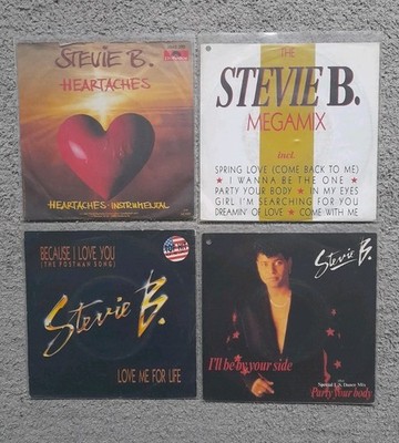 STEVIE B. - vier 7'' Singles: Heartaches, Megamix, Because I Love You, I'll Be By