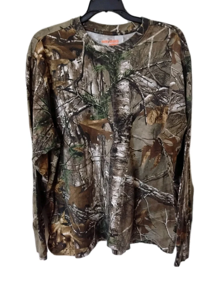 Game Winner Camo Men's Large (46) L/S T-shirt Real Tree Xtra 100% Cotton  - Image 4 of 4