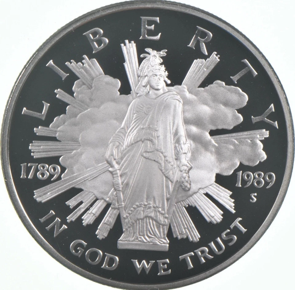 1989-S Proof Congressional Commemorative Silver Dollar $1 *1060 - Image 2 of 2