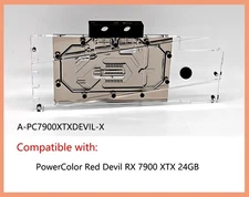 Granzon GPU Water Block For PowerColor Red Devil RX 7900 XTX 24GB