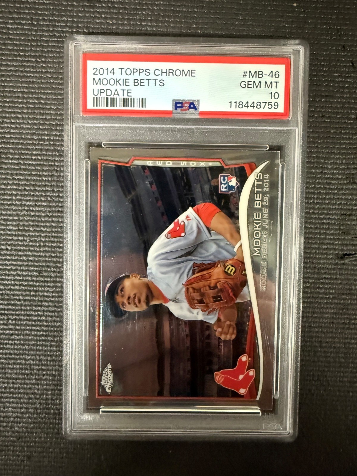 2014 Topps Chrome Update Mookie Betts # 46 PSA 10 - Red Sox view 2