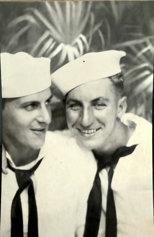VTG 1940s Photo Booth Handsome Sweet Affectionate Sailors Men Gay Interest