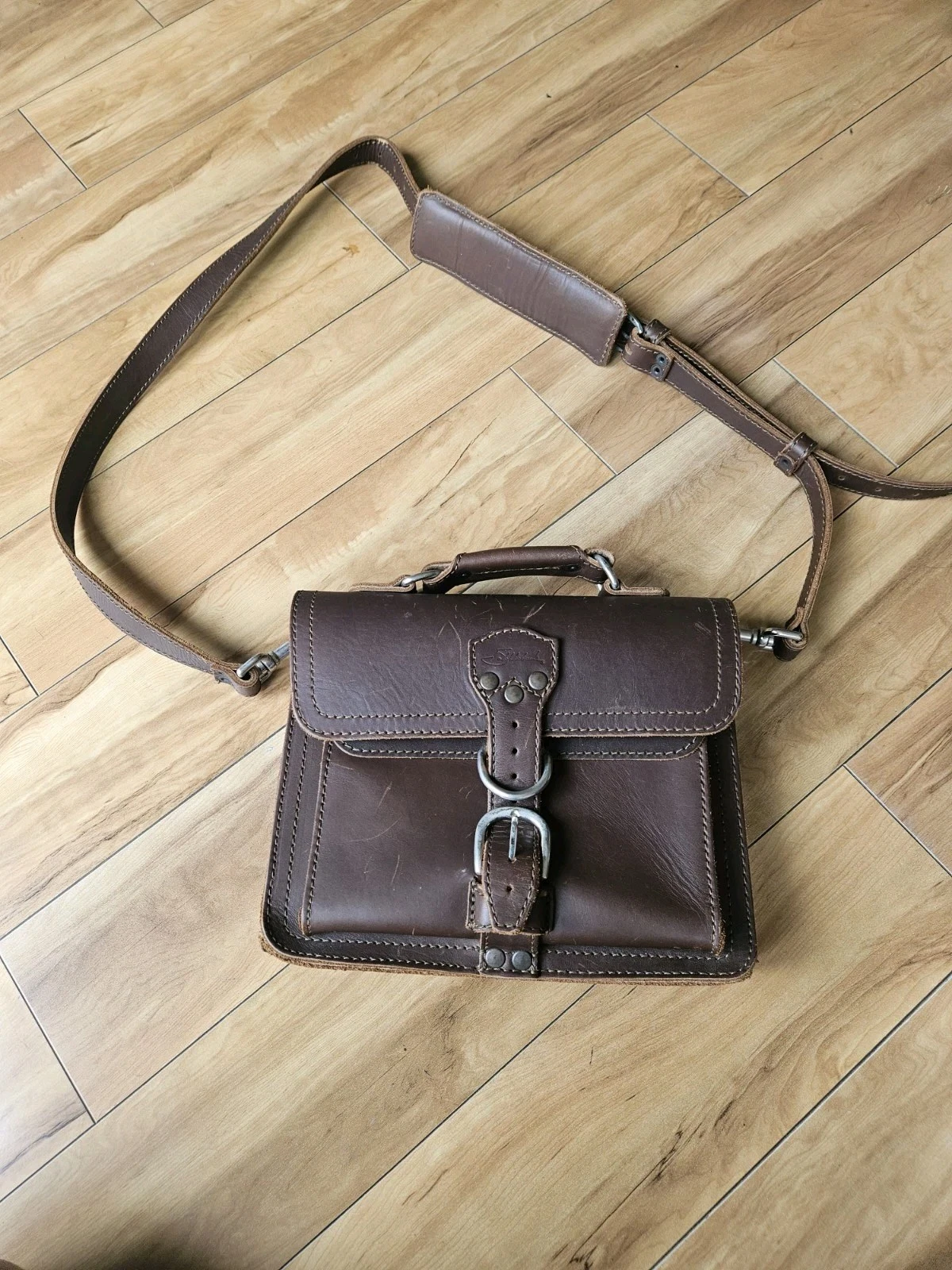 SADDLEBACK Leather Mens CROSSBODY SHOULDER MESSENGER BAG Large BACKPACK Brown