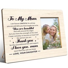 Mom Picture Frame I Am Forever Grateful Mommy Photo Gift Fits 4x6 Inch Photo