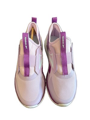Reebok Kids Slip-On Athletic Sneakers Purple Lavender Running Shoes Size US 6 M