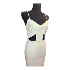 Symphony White Cutout Bodycon Mini Dress Spaghetti Strap Size Small