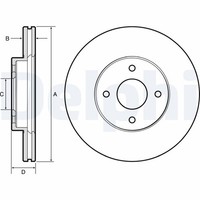2X Bremsscheibe Delphi BG4454 FüR E12 Micra Note Nissan 4 K13K K13KK DIG LPG Dci