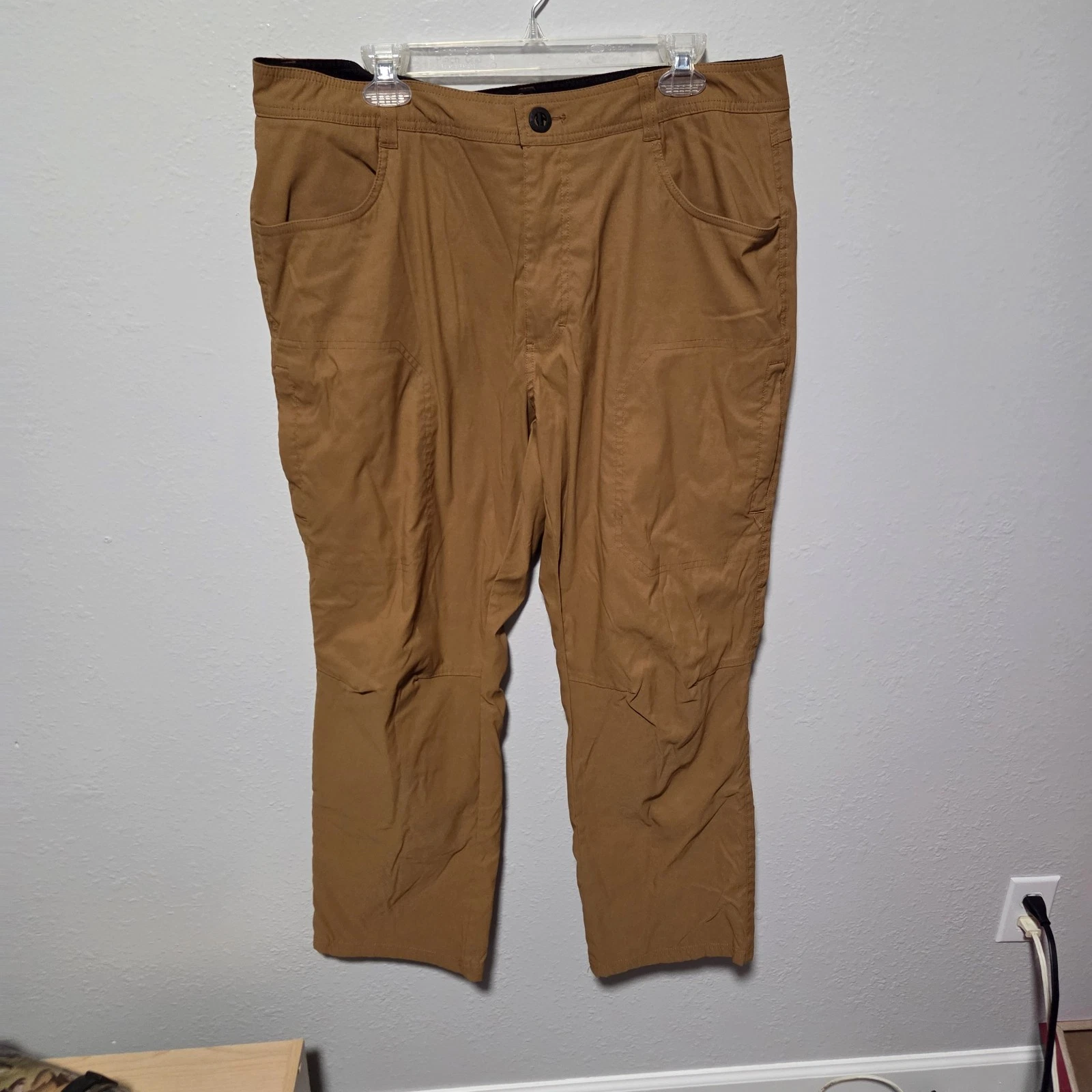 Orvis Brown Fleece Lined Classic Outdoor Hiking Pants Men Size 38x30