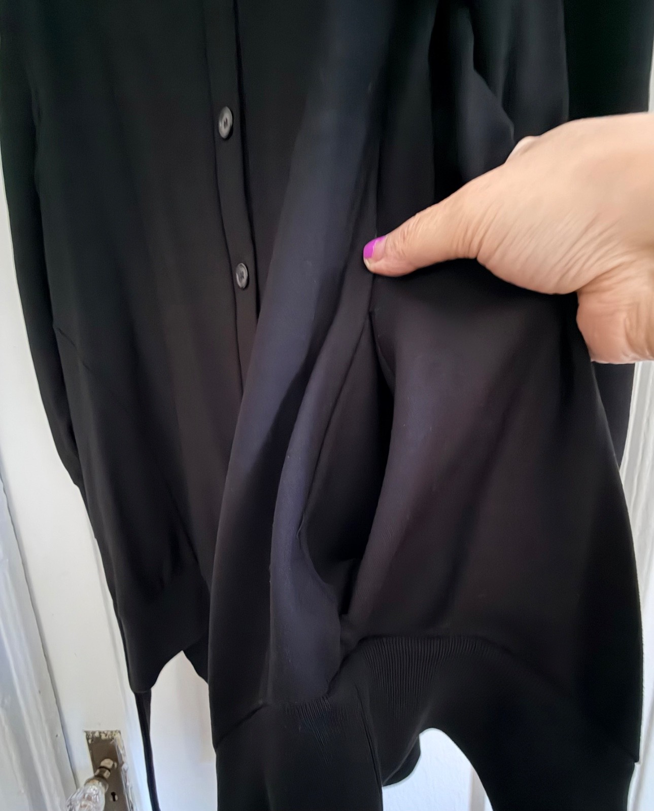 Simone Rocha Black Button Back Sweatshirt, size L… - image 6