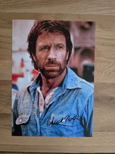 Chuck Norris A4 Hand Signed Pic With Coa
