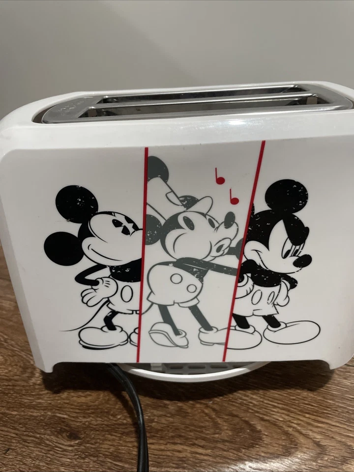 Mickey Mouse Deco Toaster 90 Year White & Black Imprint Two Slice Disney - Image 4 of 4