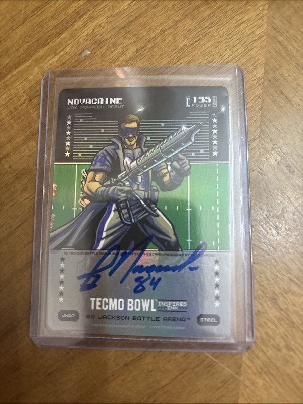 Bo Jackson Battle Arena Tecmo Bowl Jay Novacek Novocaine Auto Debut
