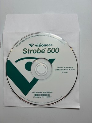 Visioneer Strobe 500 Drivers/Software CD (Mac OS-X v10.4/10.5 and on)Paperport