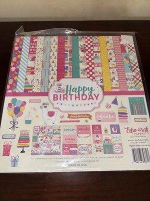 Echo Park HAPPY BIRTHDAY GIRL 12x12 Paper and Stickers