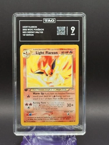 Pokémon Neo Destiny Light Flareon TCG 1st Edition Card 46/105 TAG 9