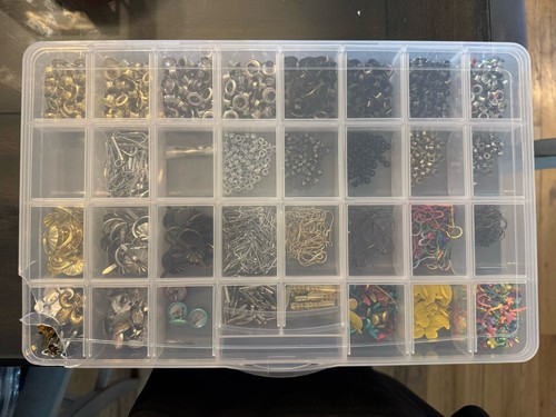 Craft Lot Eyelets Hooks Pins Metal Hardware Jewelry Making Supplies See Pics
