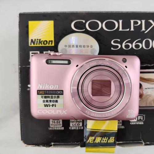 Nikon COOLPIX S6600 Digital Camera 16.0MP 12x Optical Zoom Pink