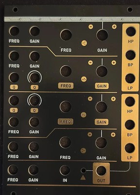 Mutable Instruments Shelves Faceplate 2015 Version - Black & Gold