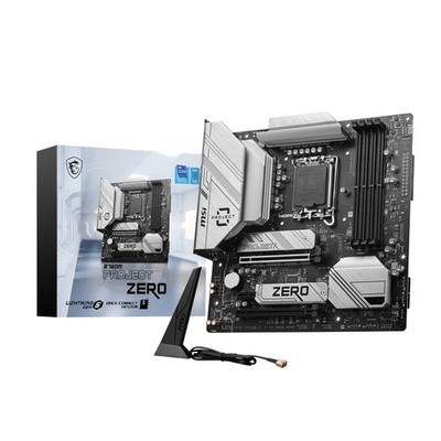MSI B760M PROJECT ZERO Mainboard, Back Connect mATX - Unterstützt Intel Core Pro